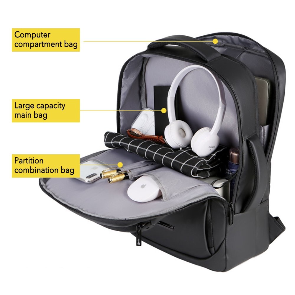 Lightweight Casual Laptop Backpack Business Travel Bag with USB Charging Port US