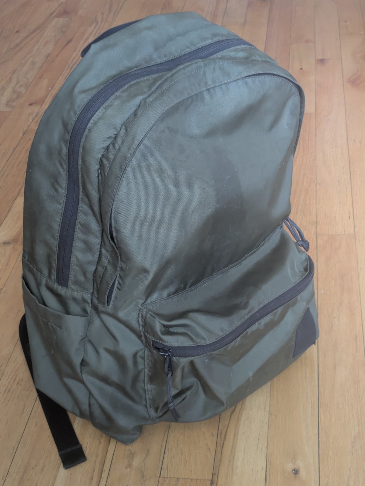 The Brown Buffalo Standard backpack green olive black, used see desc $189 retail