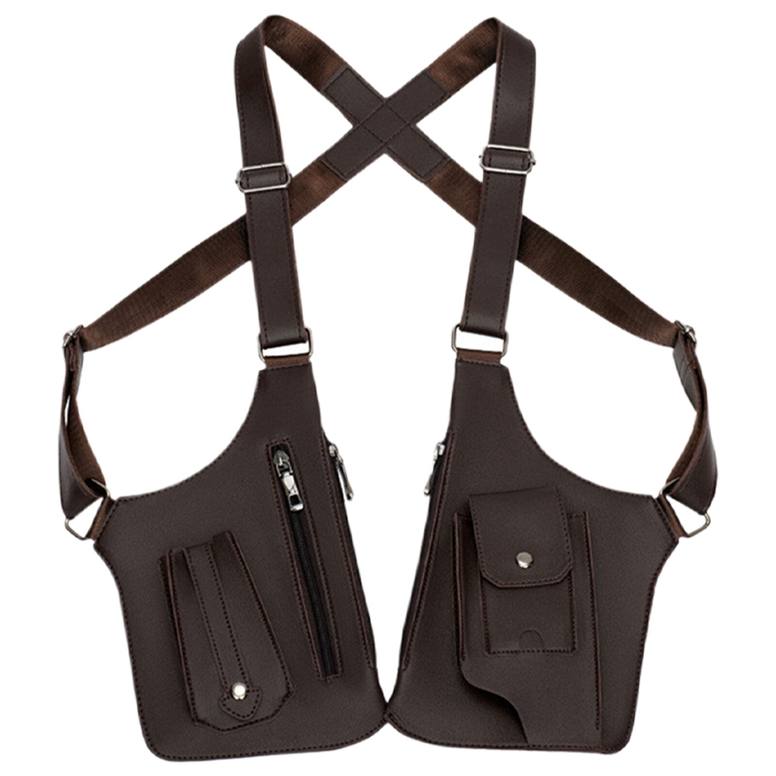 Adjustable Anti-Theft Underarm Shoulder Bag PU Leather Wallet Holster Bag