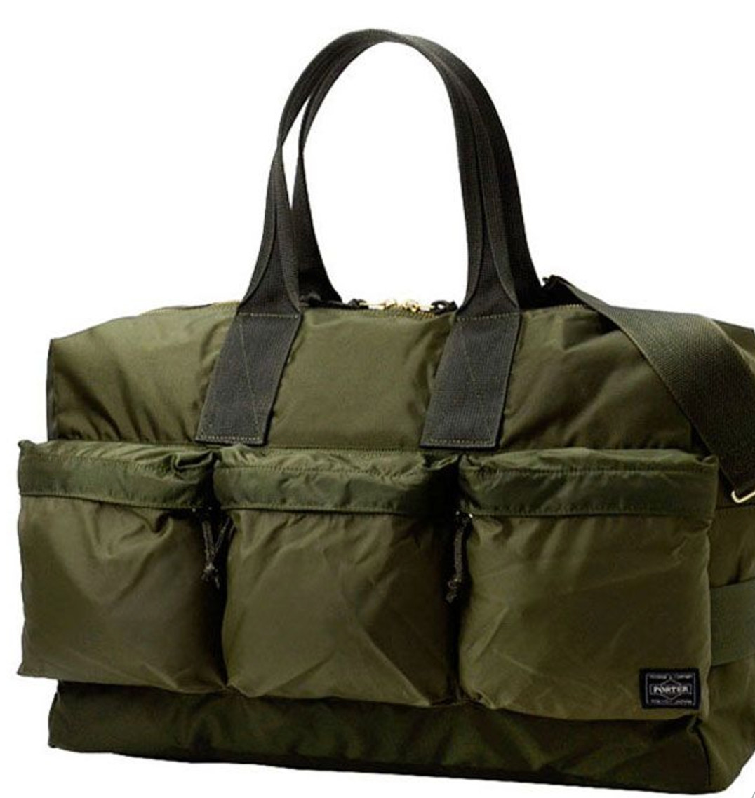 Porter Force Boston Bag 2way Duffle 855-05900 NAVY/BLACK/OLIVE Yoshida Bag japan