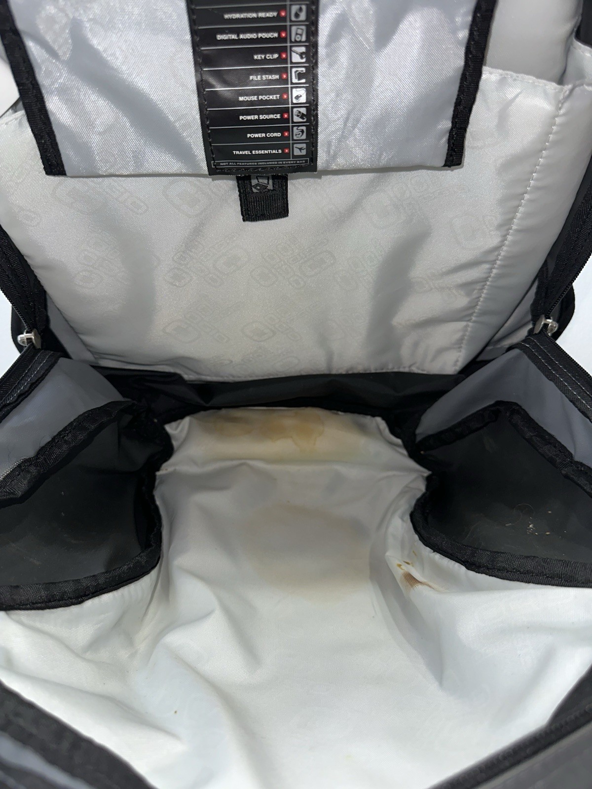 OGIO Fugitive Backpack Black Laptop Bag Tech Audio Pocket Stanley Black & Decker