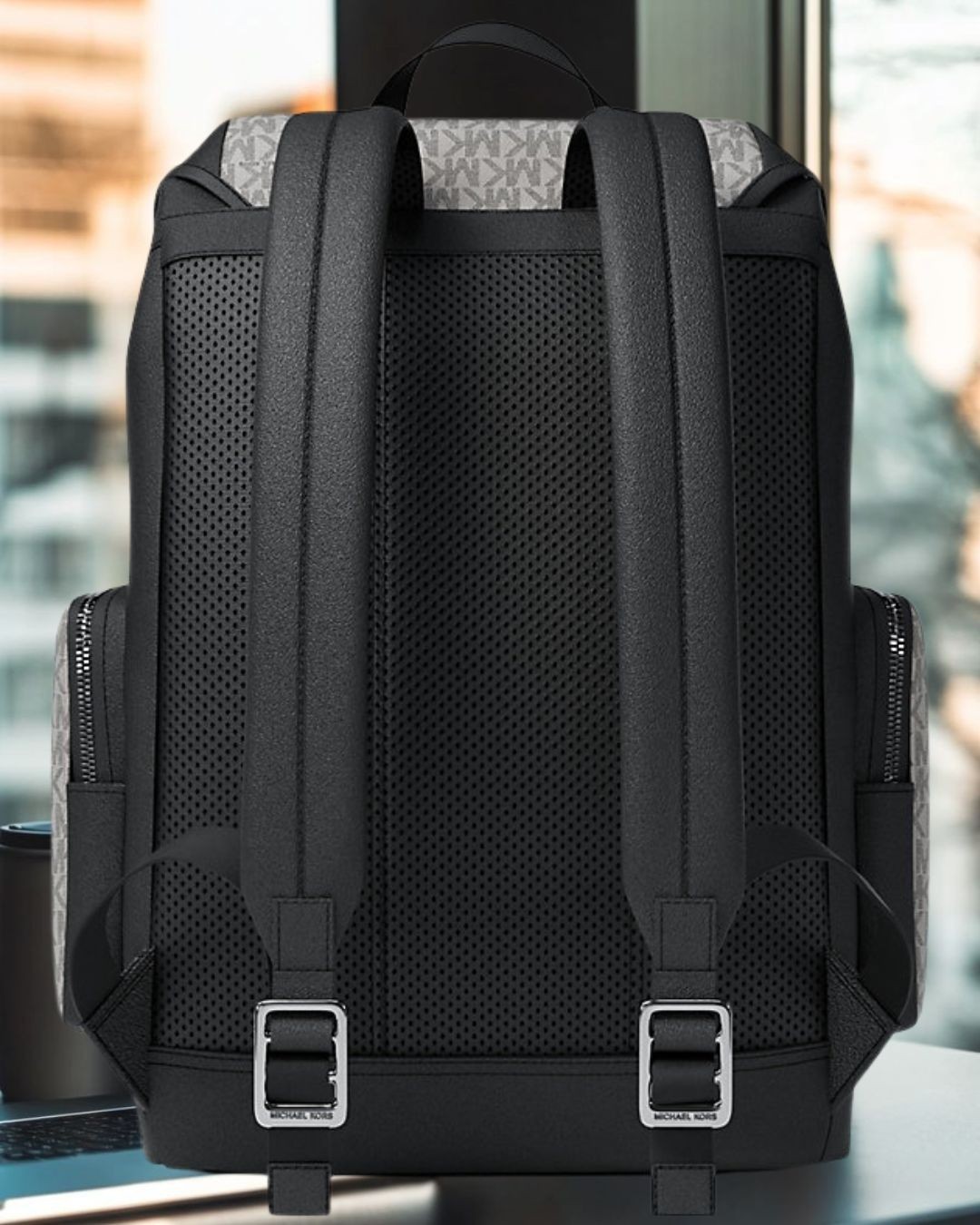 Michael Kors Cooper Men Medium Signature Logo Travel City Backpack Variation