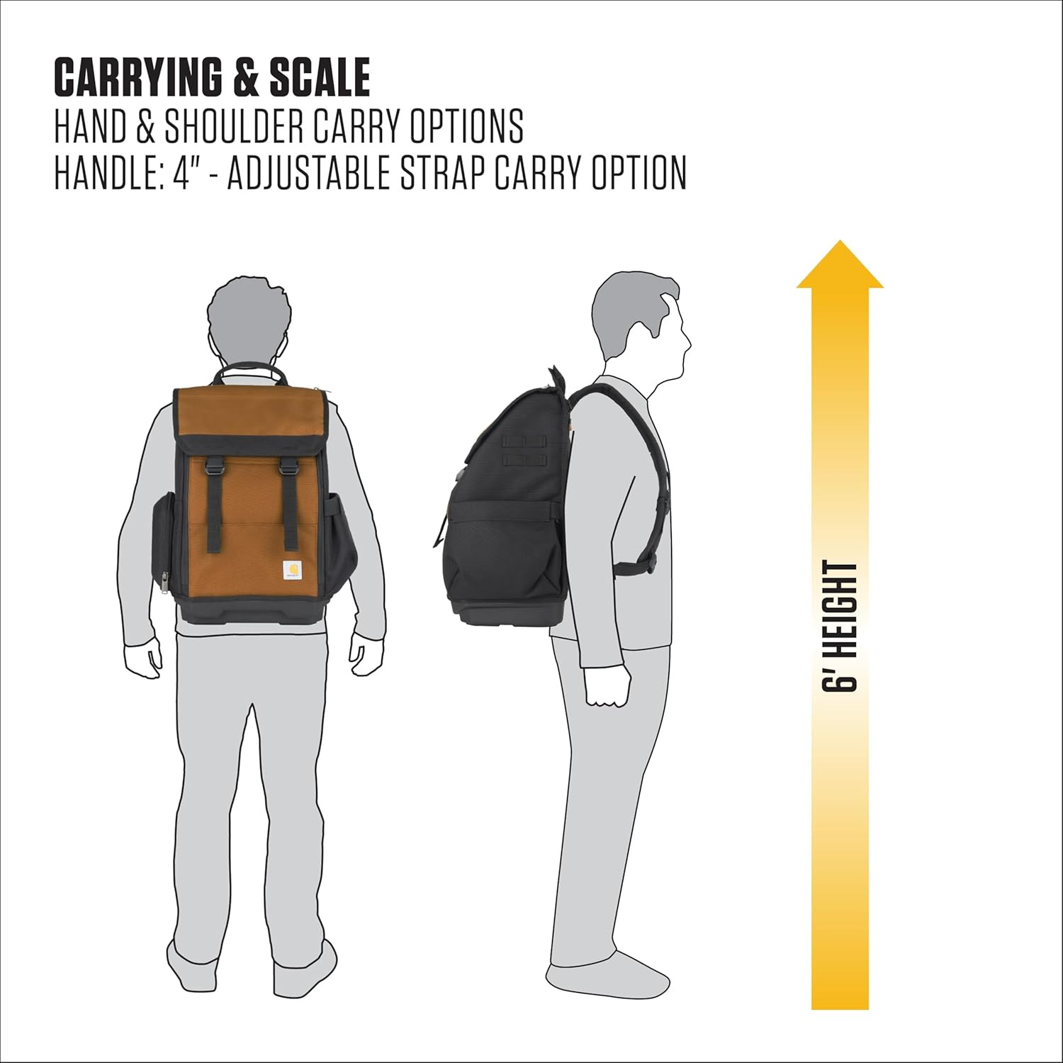 Mens Station Tool Bag W/Adjustable Shoulder Straps, Durable, Water-Resistant Too