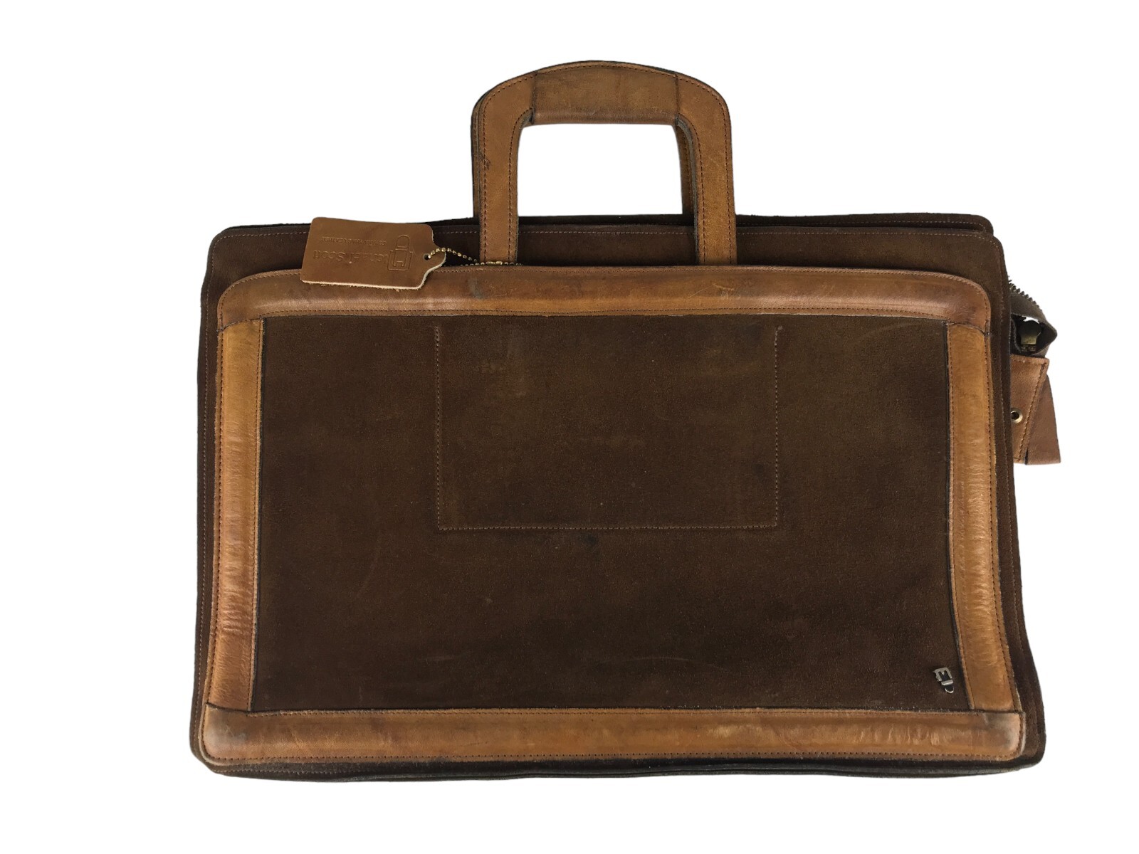 Michael Scott Unisex Adult Brown Suede Double Top Handle Briefcase Bag