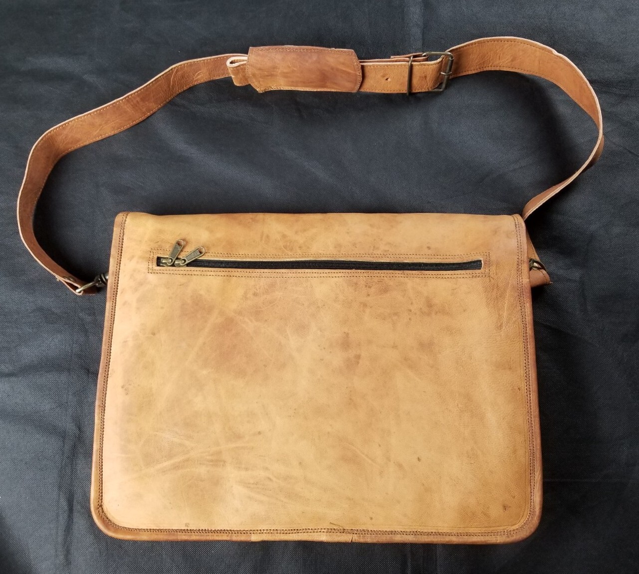 Cuero Handmade Leather Messenger Bag Laptop Briefcase Computer Bag Brown