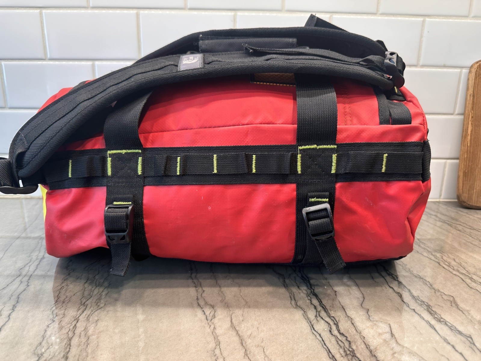 The North Face Base Camp Duffel Bag Small Red, Yellow & Black