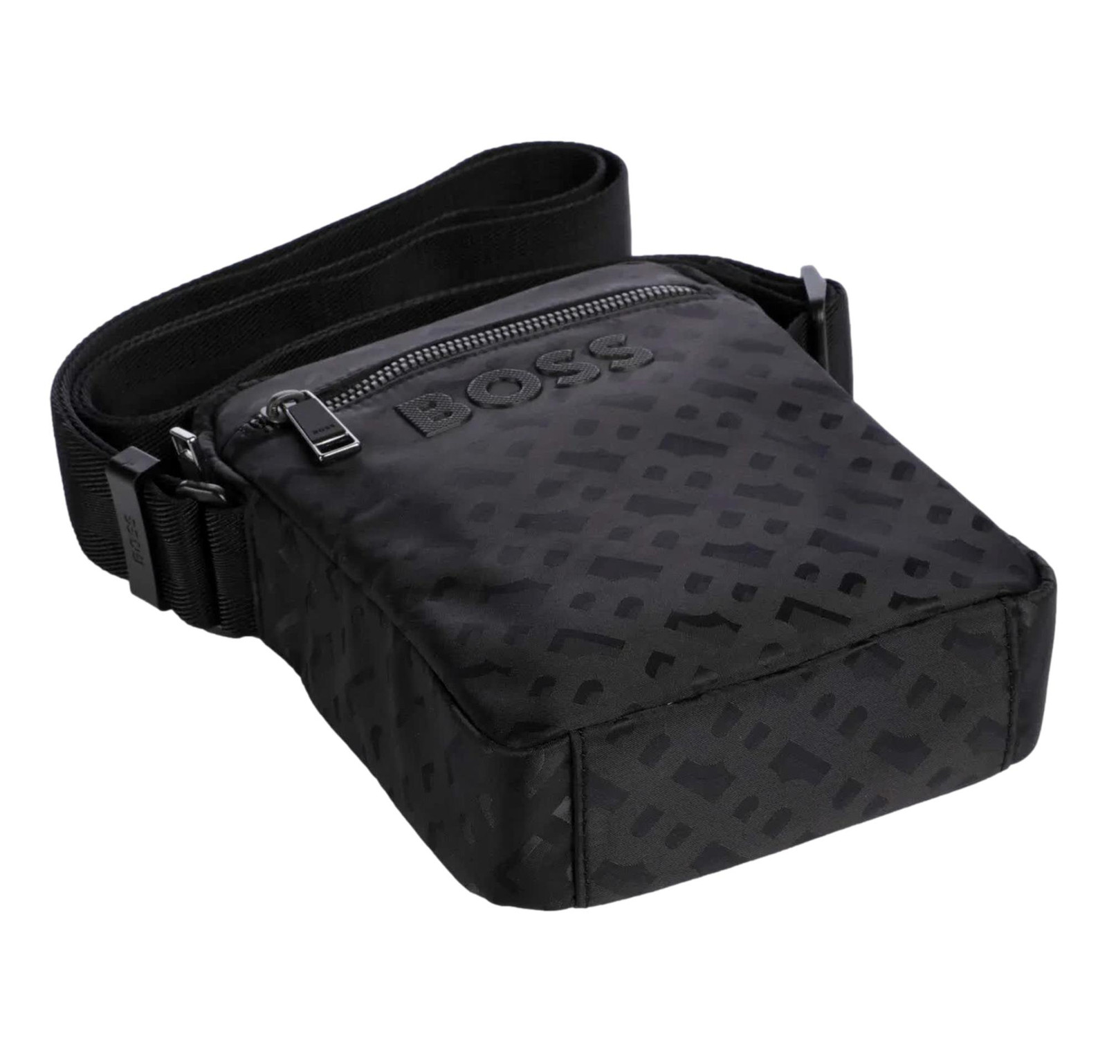 BOSS men’s logo shoulder strap BB Catch 3 0 JM NS zip 50541467 color black