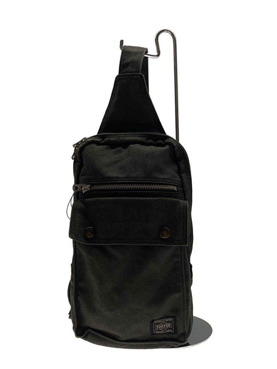 Authentic PORTER Denim Shoulder Bag Green 16cm x 5cm x 29cm, Unisex, Casual