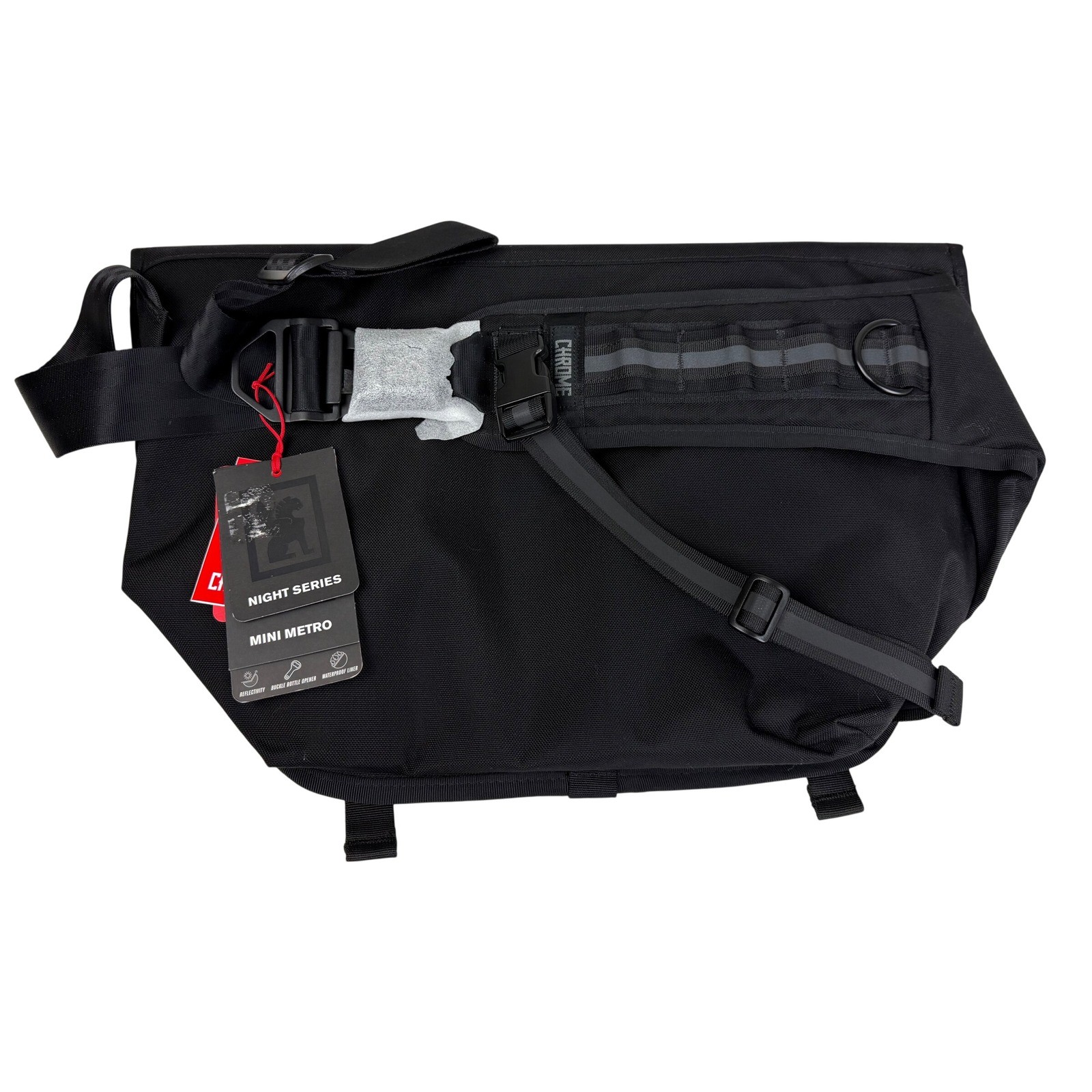 NEW Chrome Industries Mini Metro Night Messenger Bag Black Reflective Urban Tech