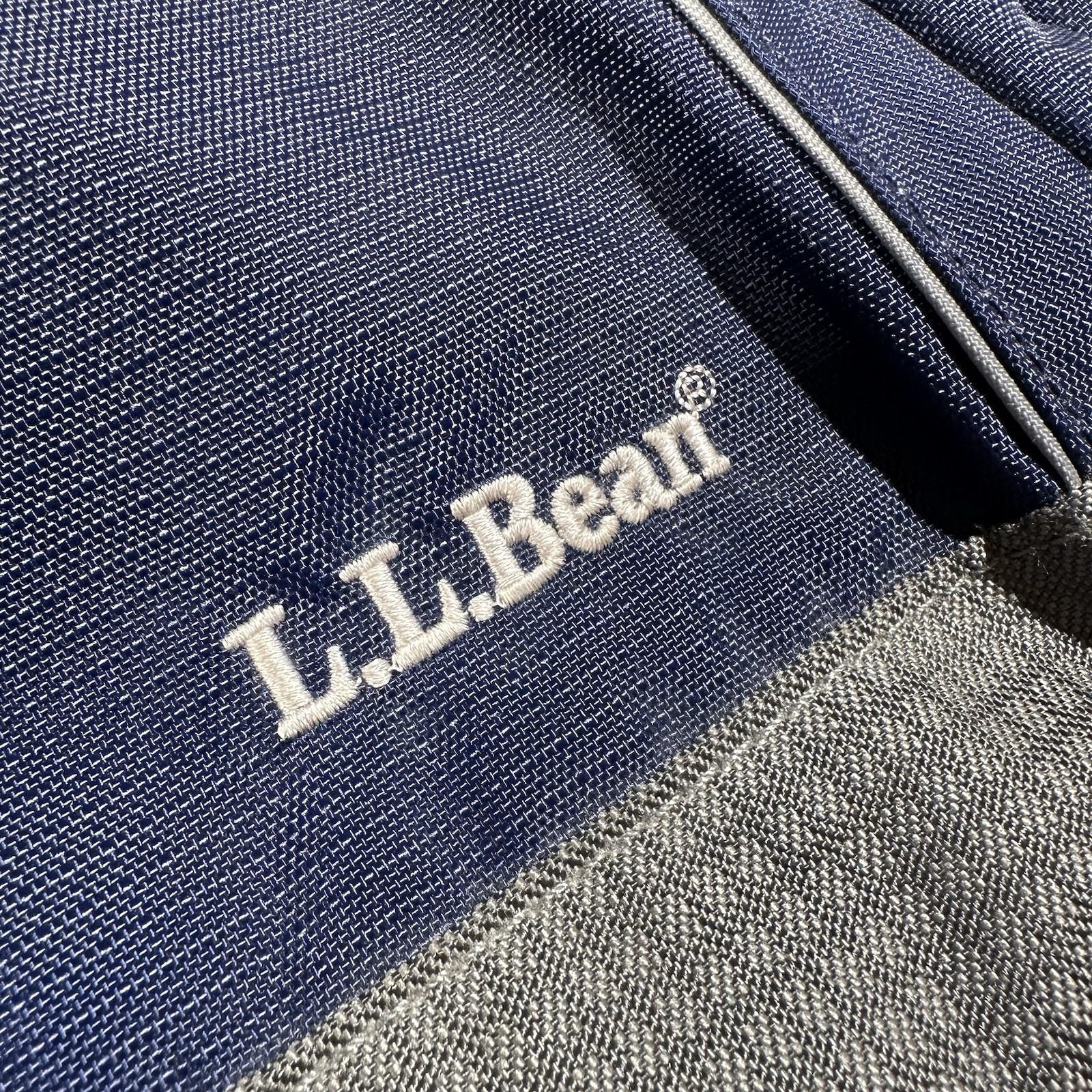 LL Bean Adventure Duffle Small Travel Bag Blue & Grey Cooler w insulated Pocket