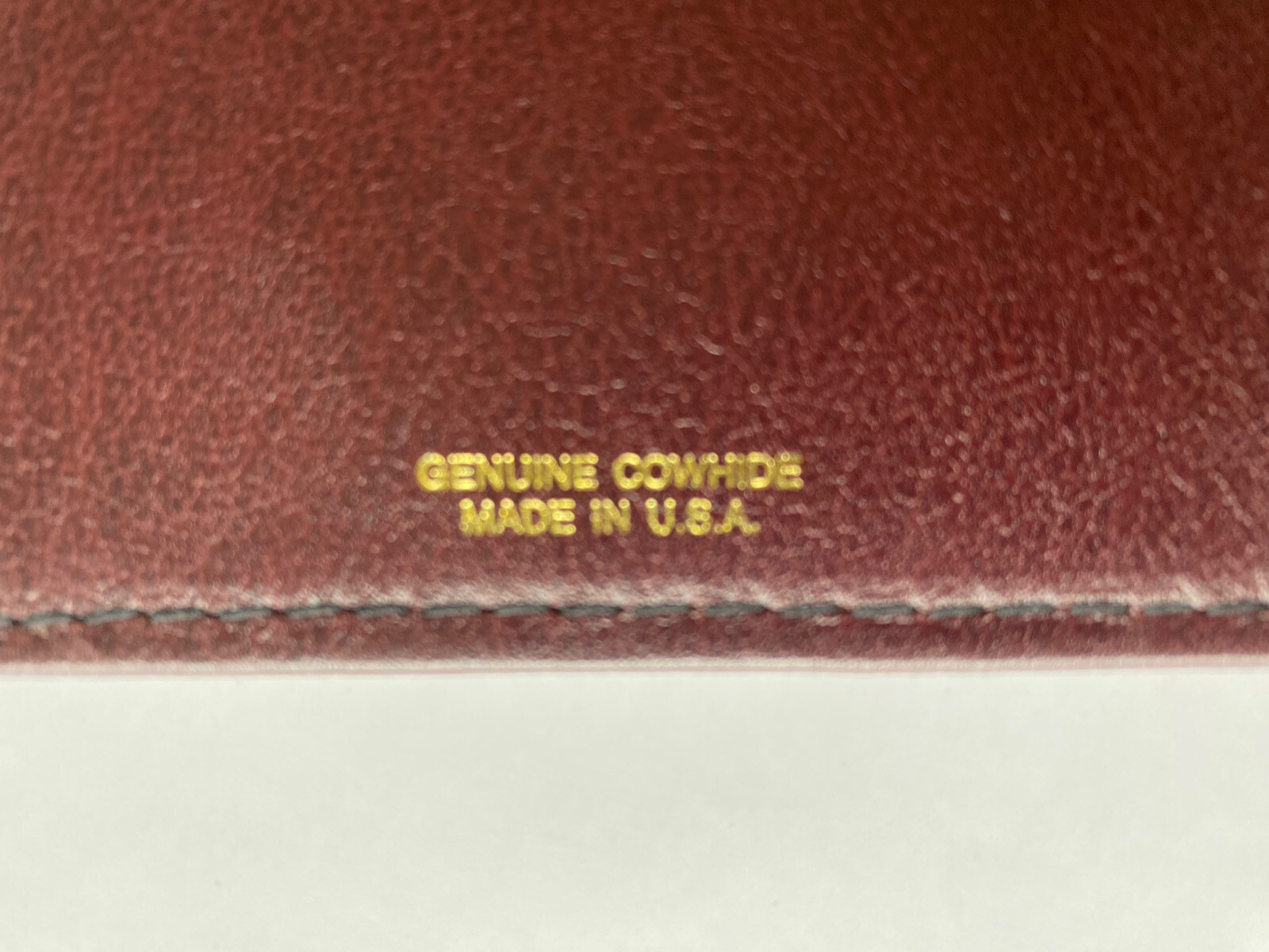 Portfolio Book Cover Burgundy 9″ x 6.5″ Genuine Cowhide Leather Made In USA