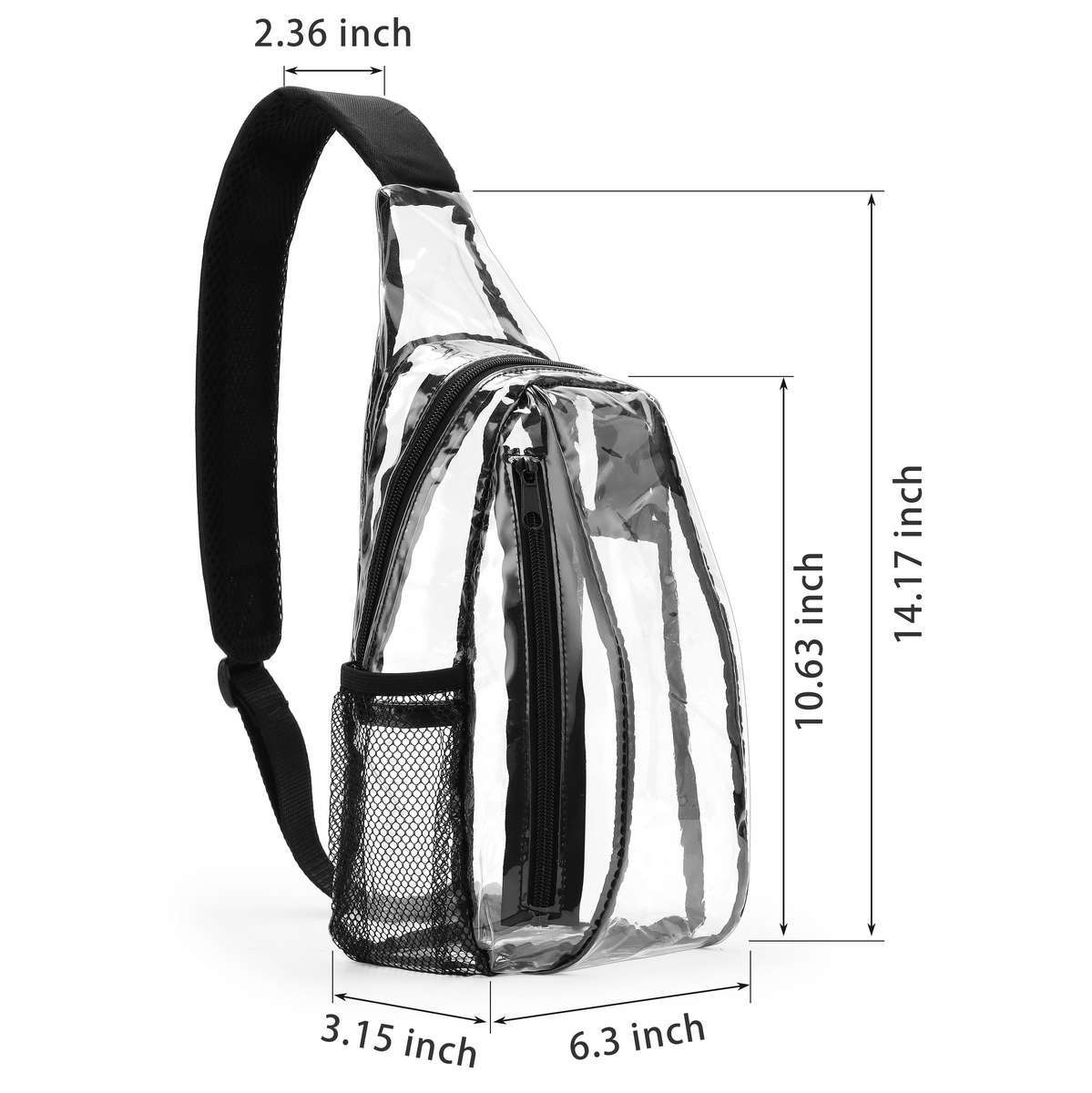 Clear Sling Shoulder Bag Stadium Approved Cute Fashion Crossbody Clear Backpack