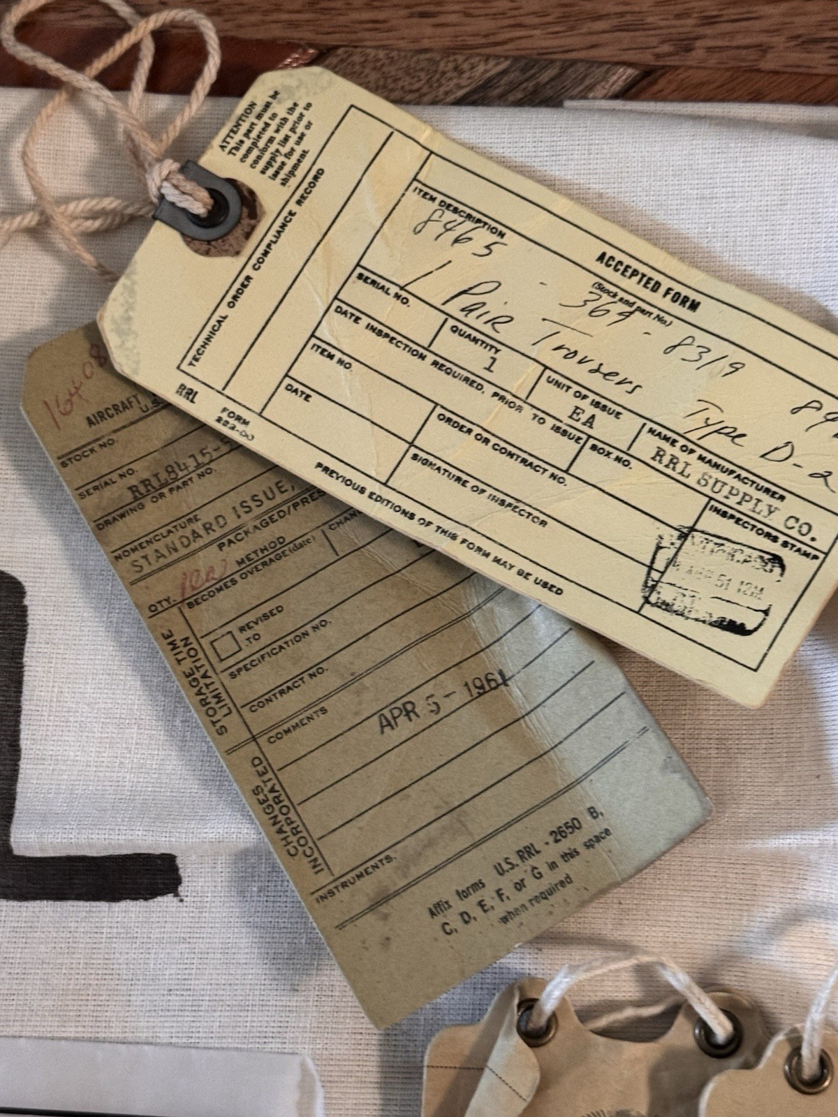 RRL Double RL Drawstring & Paper bags, Vintage Garment Tags Separately Or As Lot