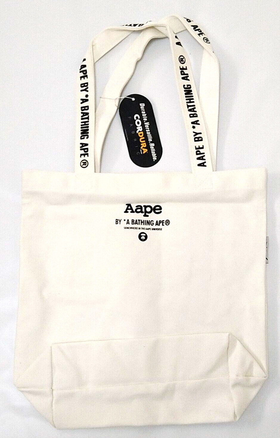 A BATHING APE Canvas White Tote Bag Magazine Supplement BAPE