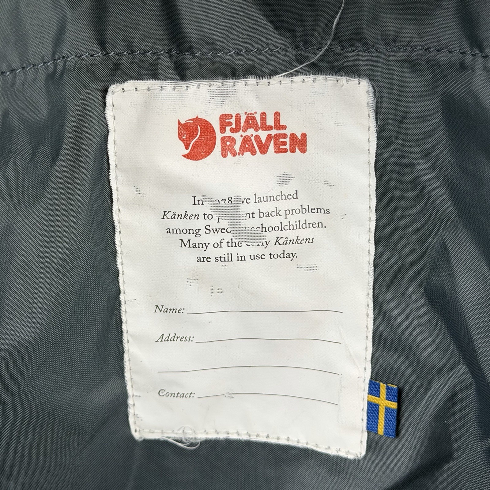 Fjällräven Kanken Backpack Gray With Removable Shoulder Strap Pads