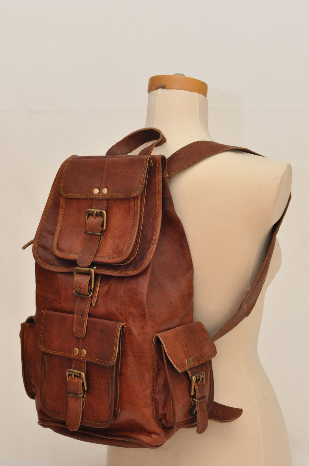 New Genuine Leather Back Pack Rucksack Travel Bag For Men’s and Women’s