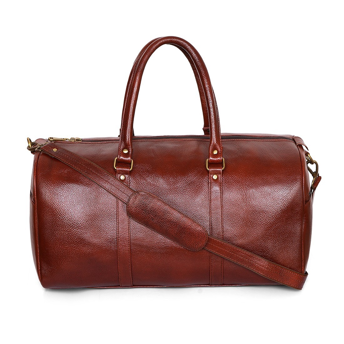 Genuine leather Travel Brown Duffel Bag Unisex Luggage cabin Gym Unisex Duffle