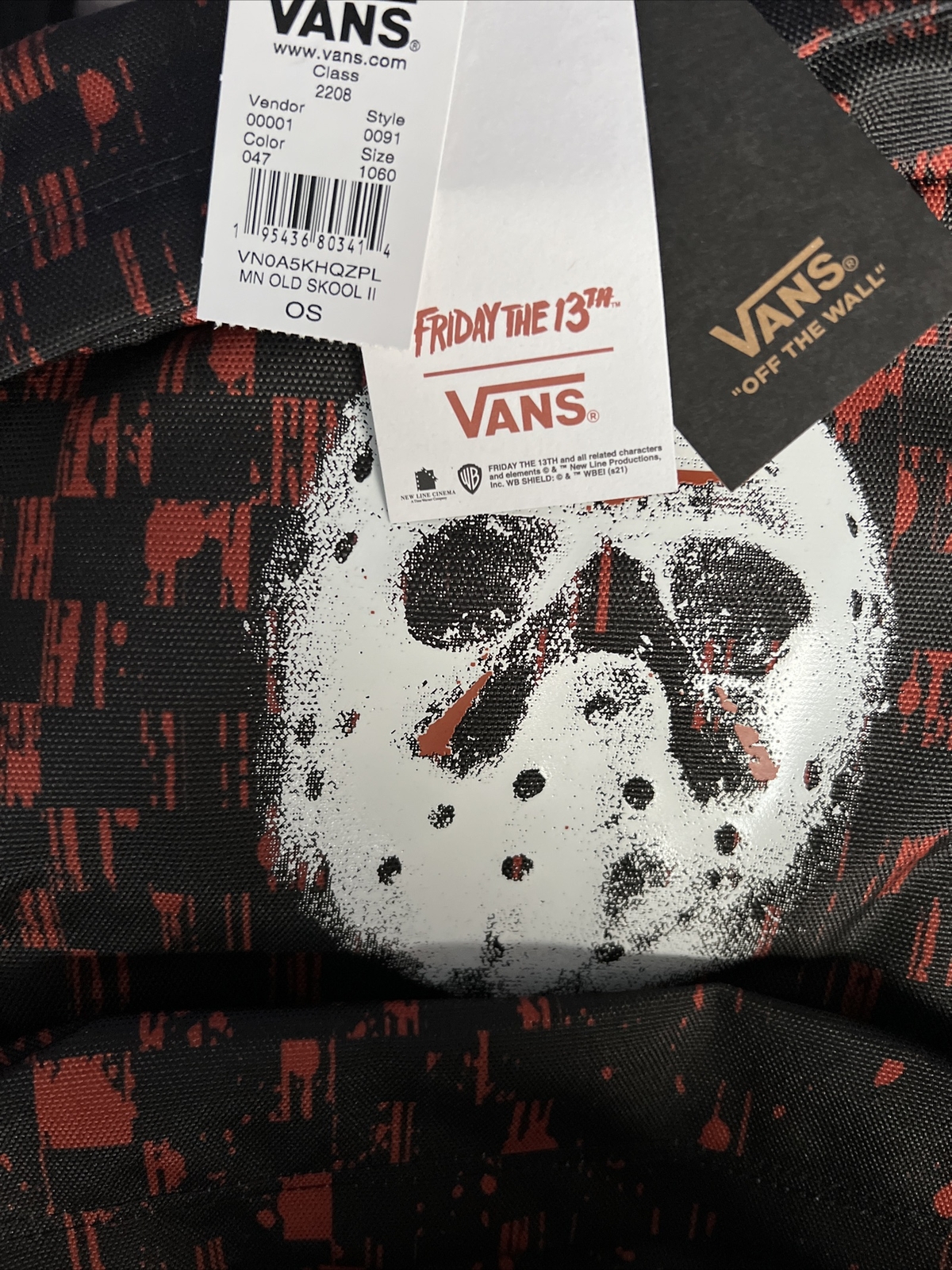 Vans X Friday The 13th Old Skool Printed Classic Horror Backpack DEADSTOCK! New!