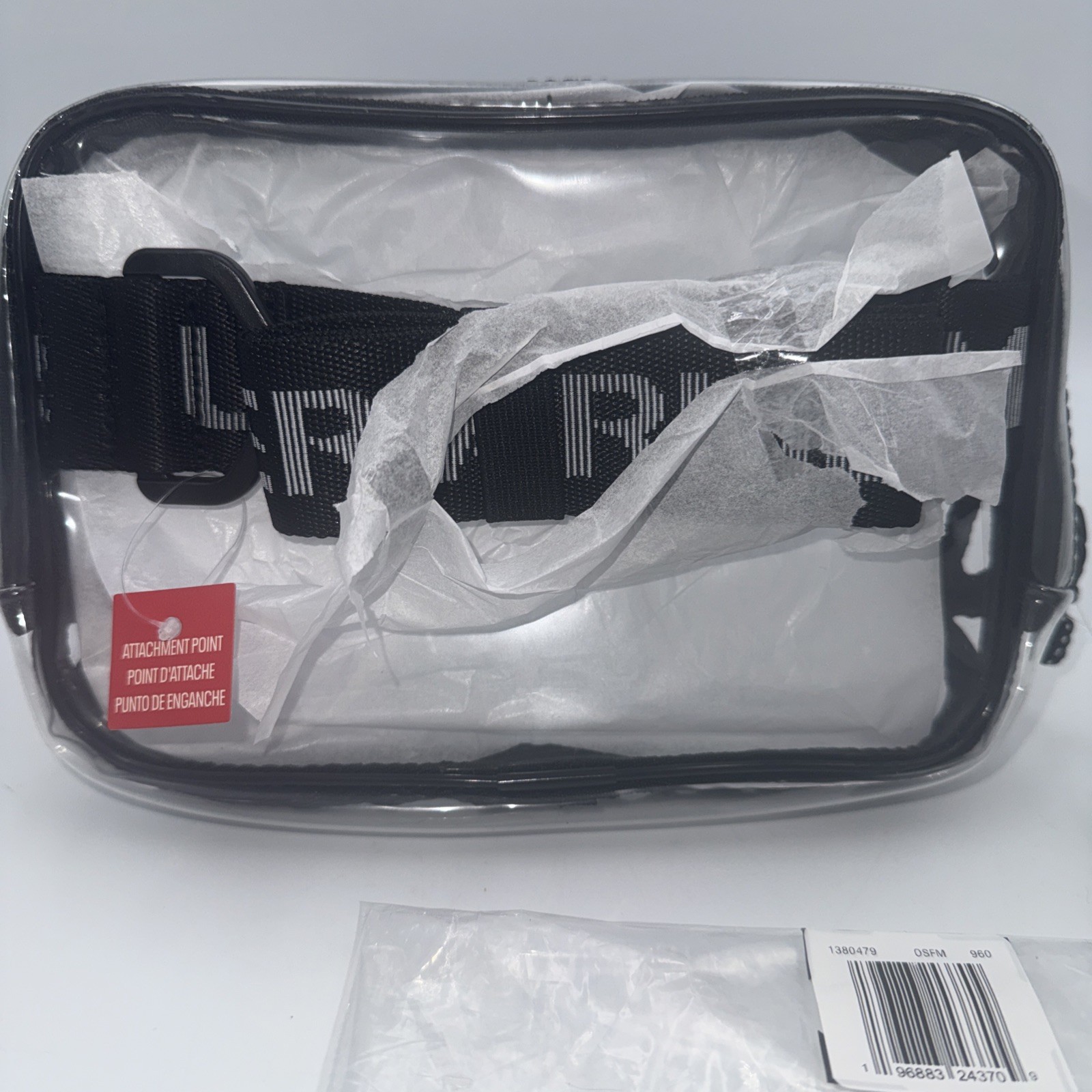 Under Armour Clear Crossbody Stadium Approved Bag Black Strap 1380479 Brand New