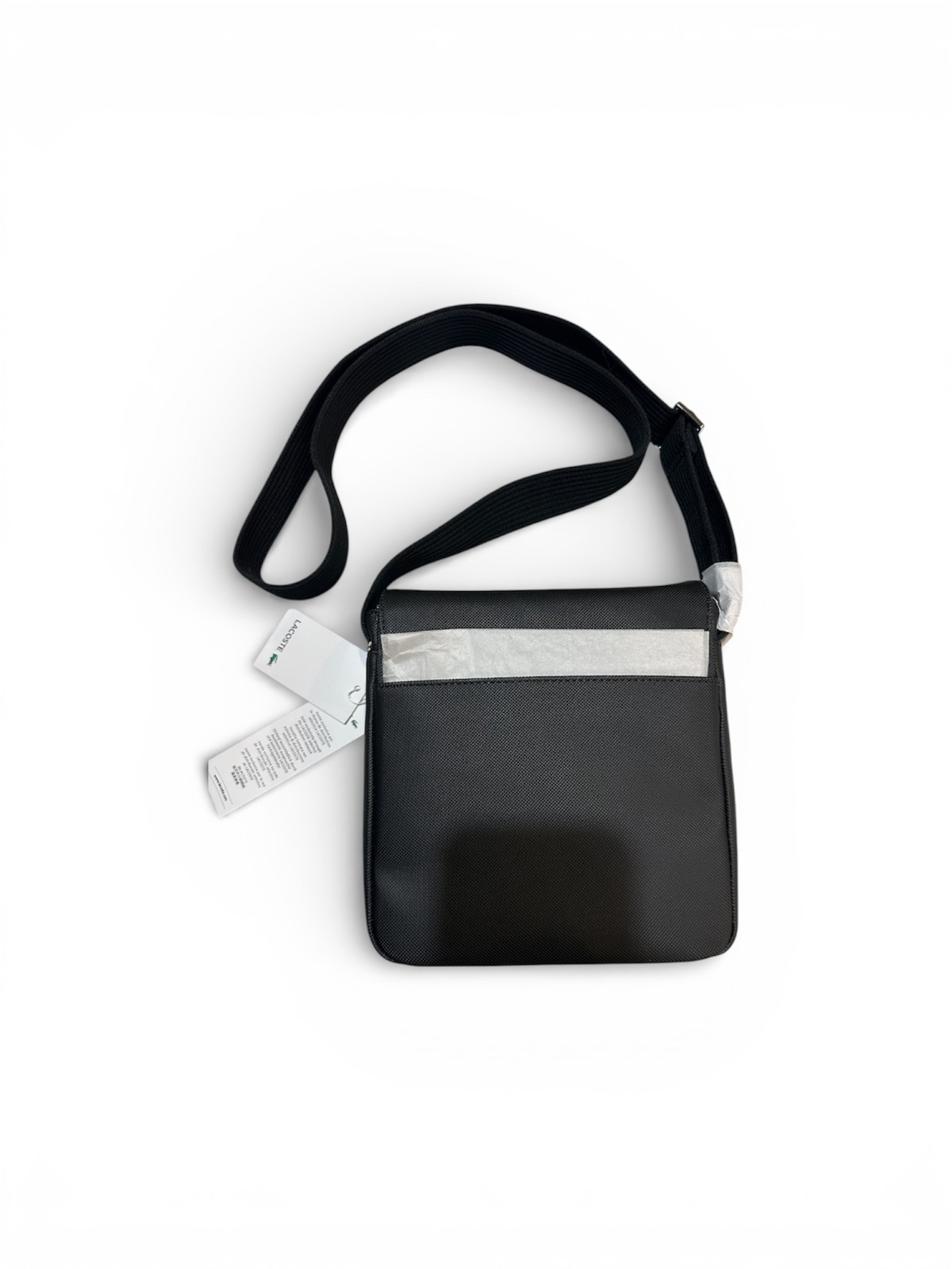 Lacoste Men Bag Men’s Classic Slim Flap Satchel Limited Edition Crossover Flap