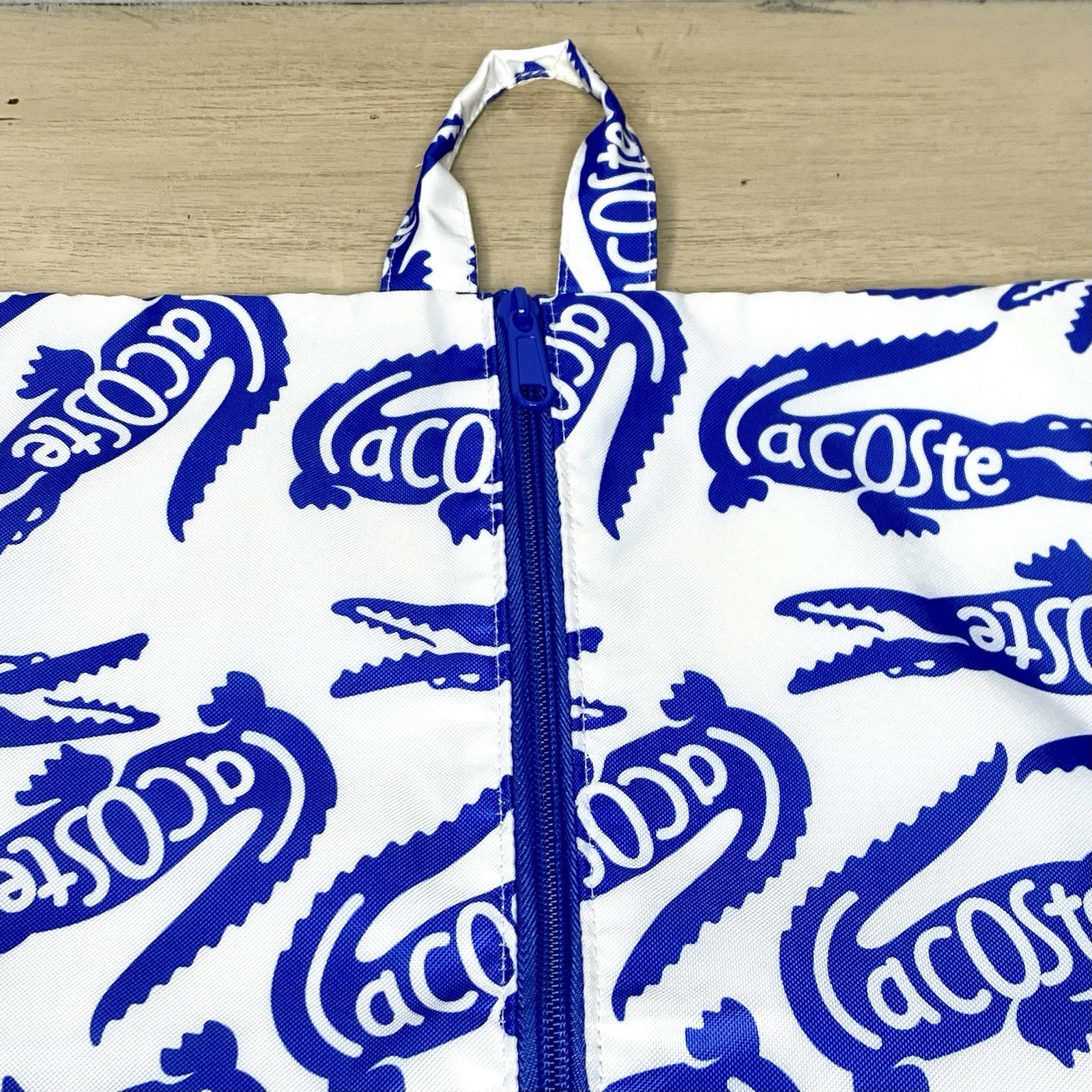 Lacoste Bag Zipper Travel Storage Case 15×12 Alligator All over Print