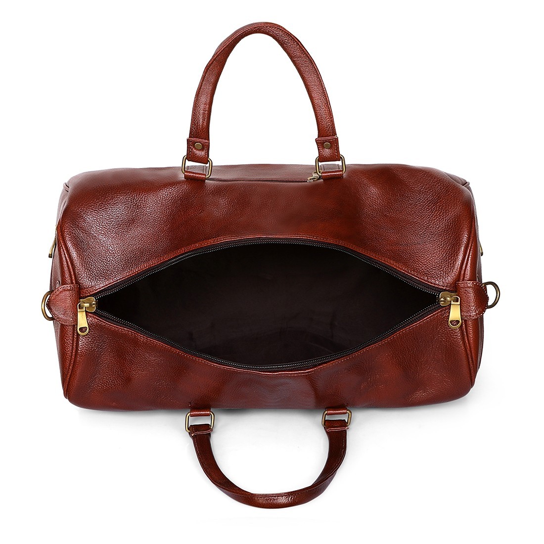 Genuine leather Travel Brown Duffel Bag Unisex Luggage cabin Gym Unisex Duffle