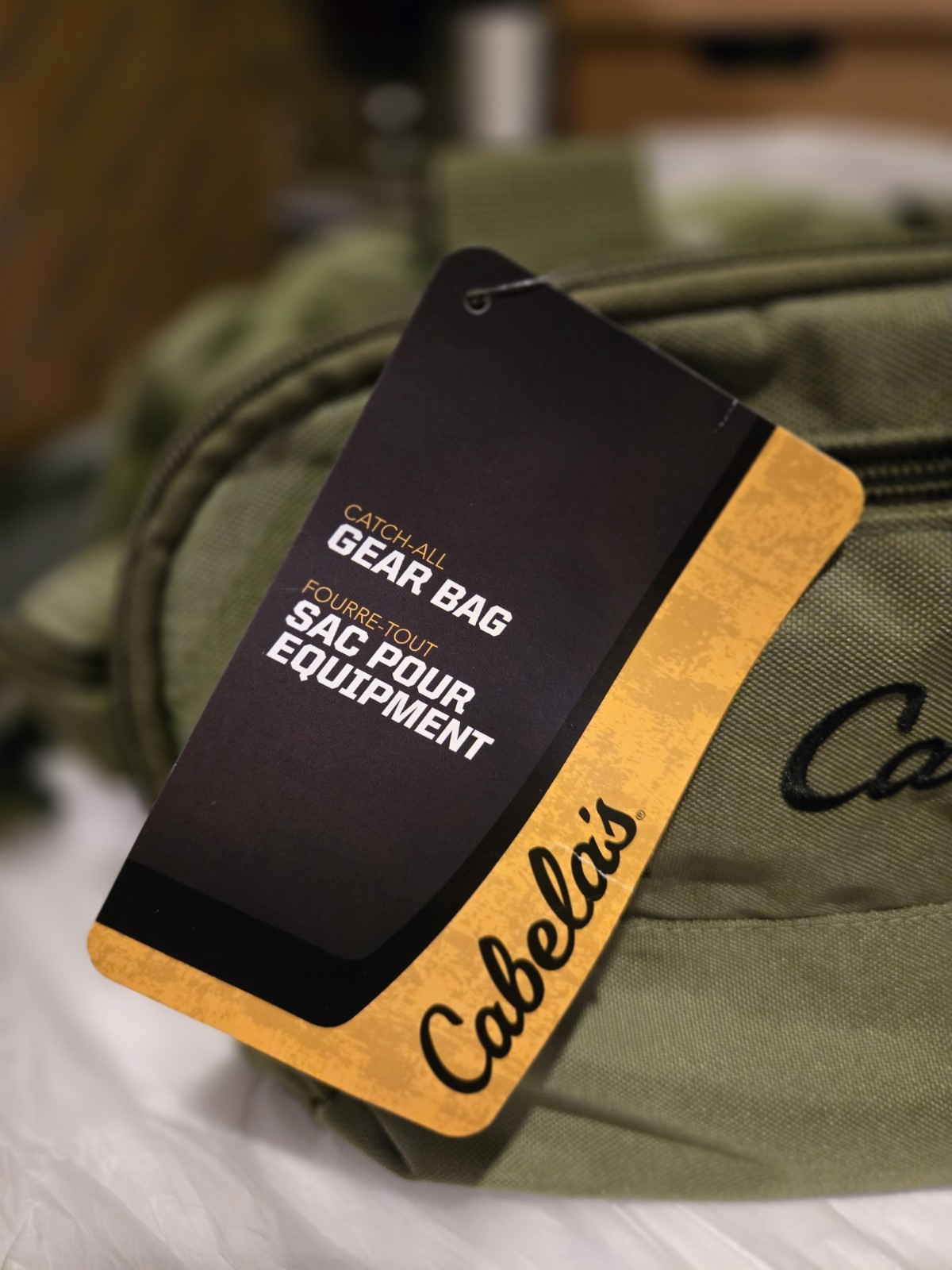 Cabela’s Duffle Bag Green Men’s Zip Outer Pockets Outdoor Travel Casual