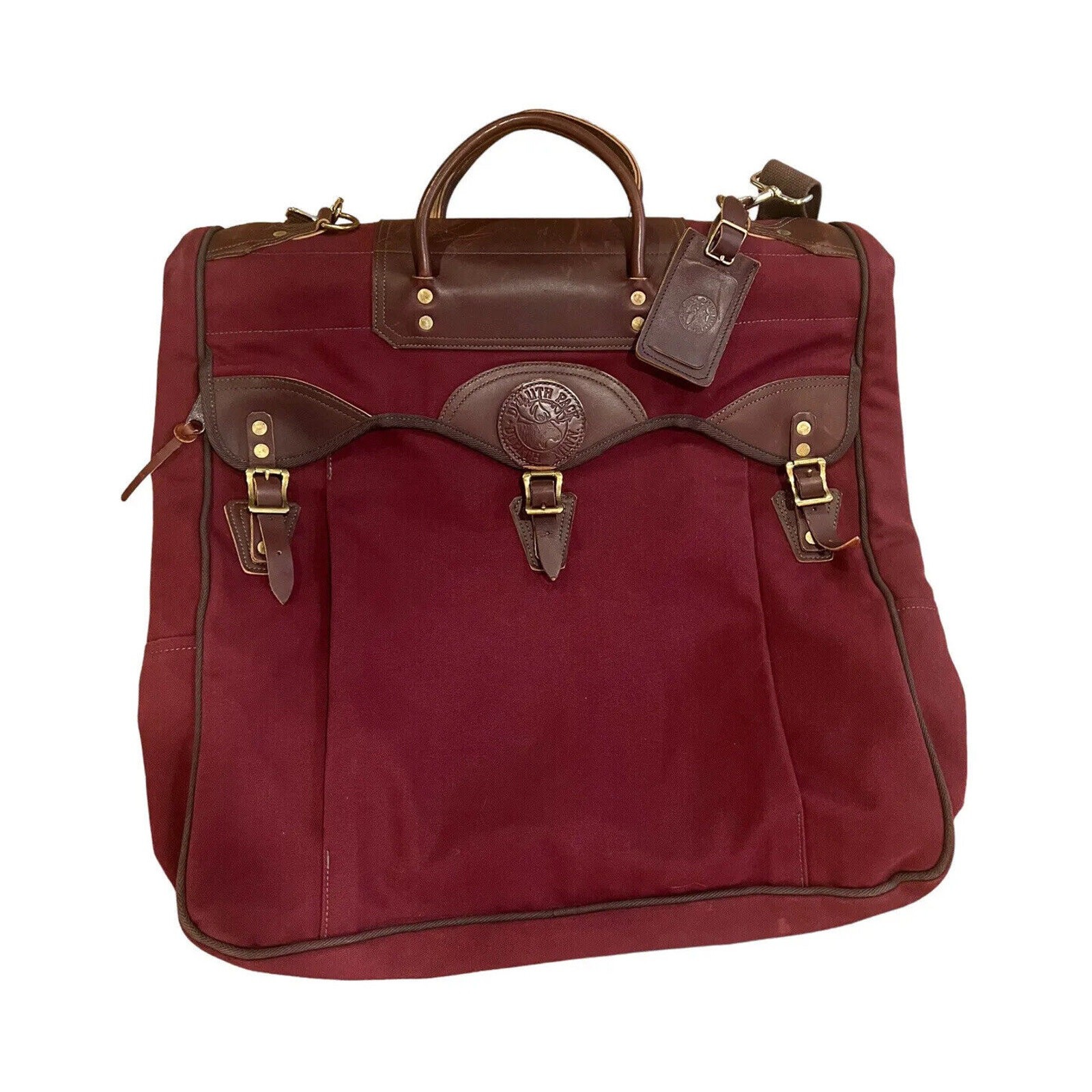 Duluth Pack Sportsman’s Garment Bag In Waxed Canvas Burgundy EUC