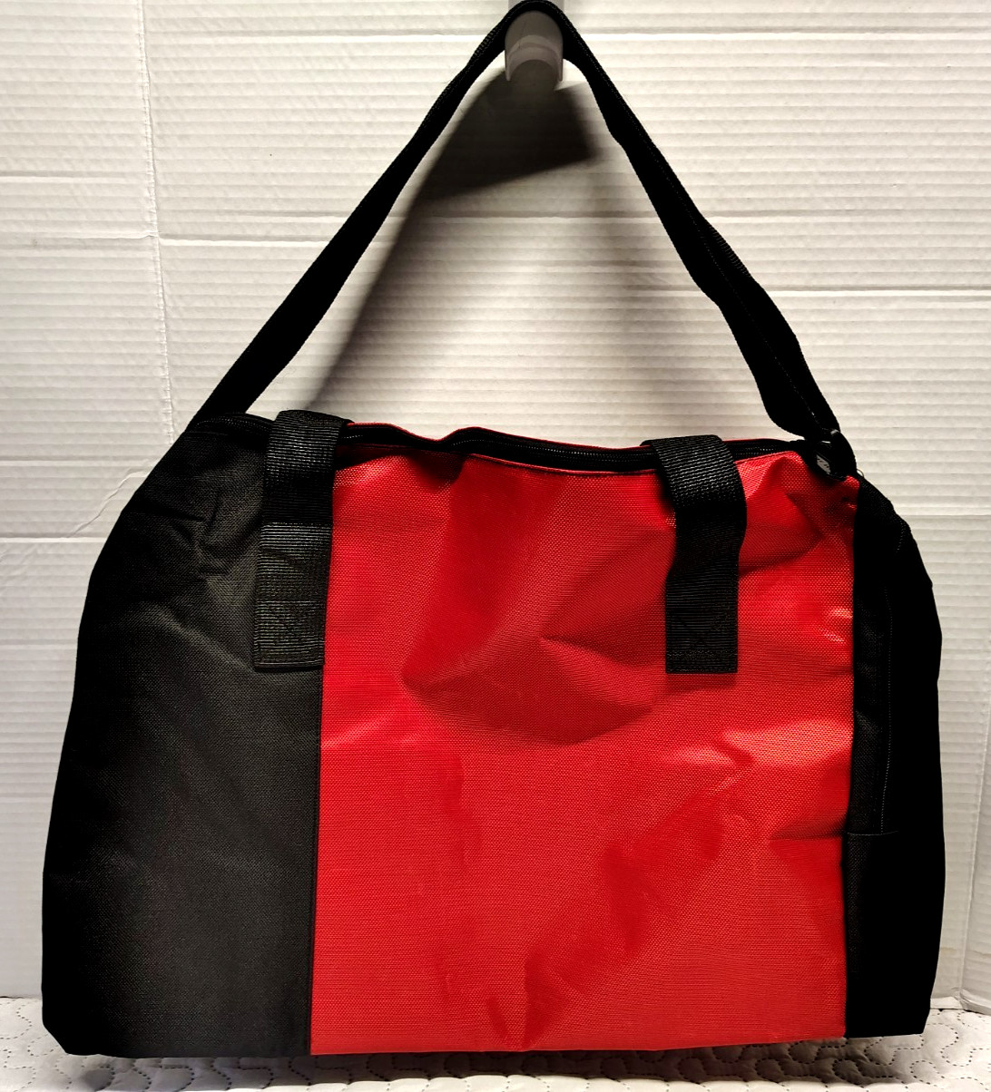 Perry Ellis Red Black Duffel Bag Gym Travel Overnight Weekender New With Tag