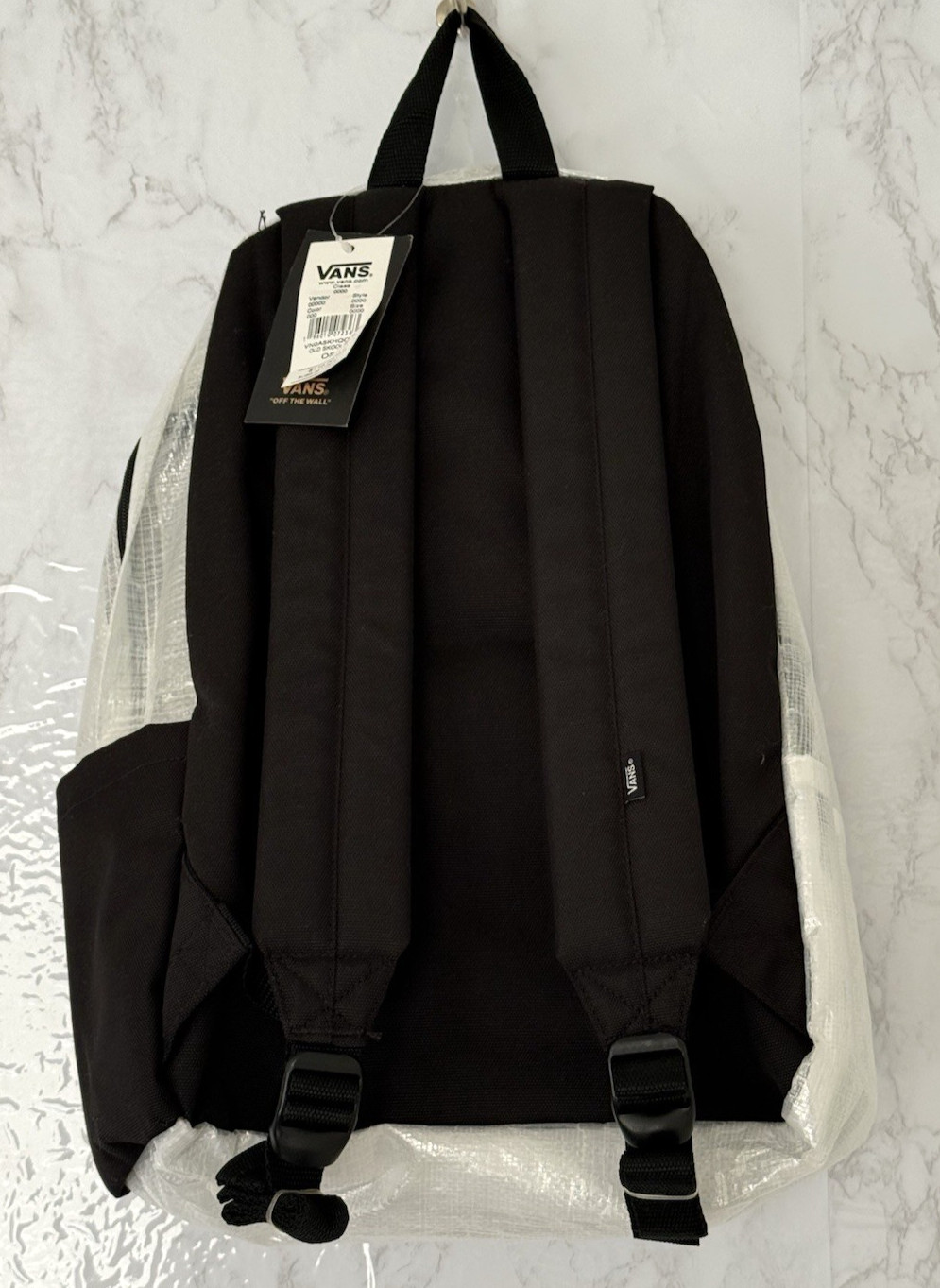 VANS OLD SKOOL IIIl Transparent Pearl – See Thru – Clear Burlap Backpack New