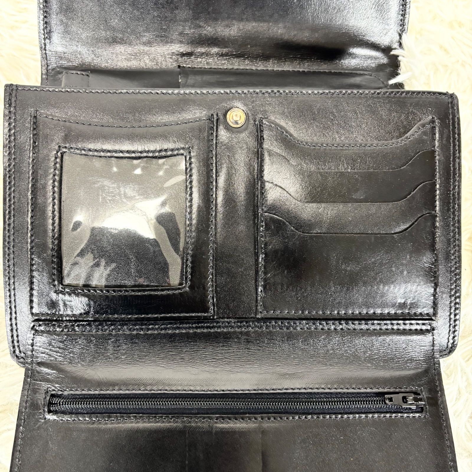 BALLY Clutch Bag Multiple Compartments High Functionality Leather 18x24x4cm
