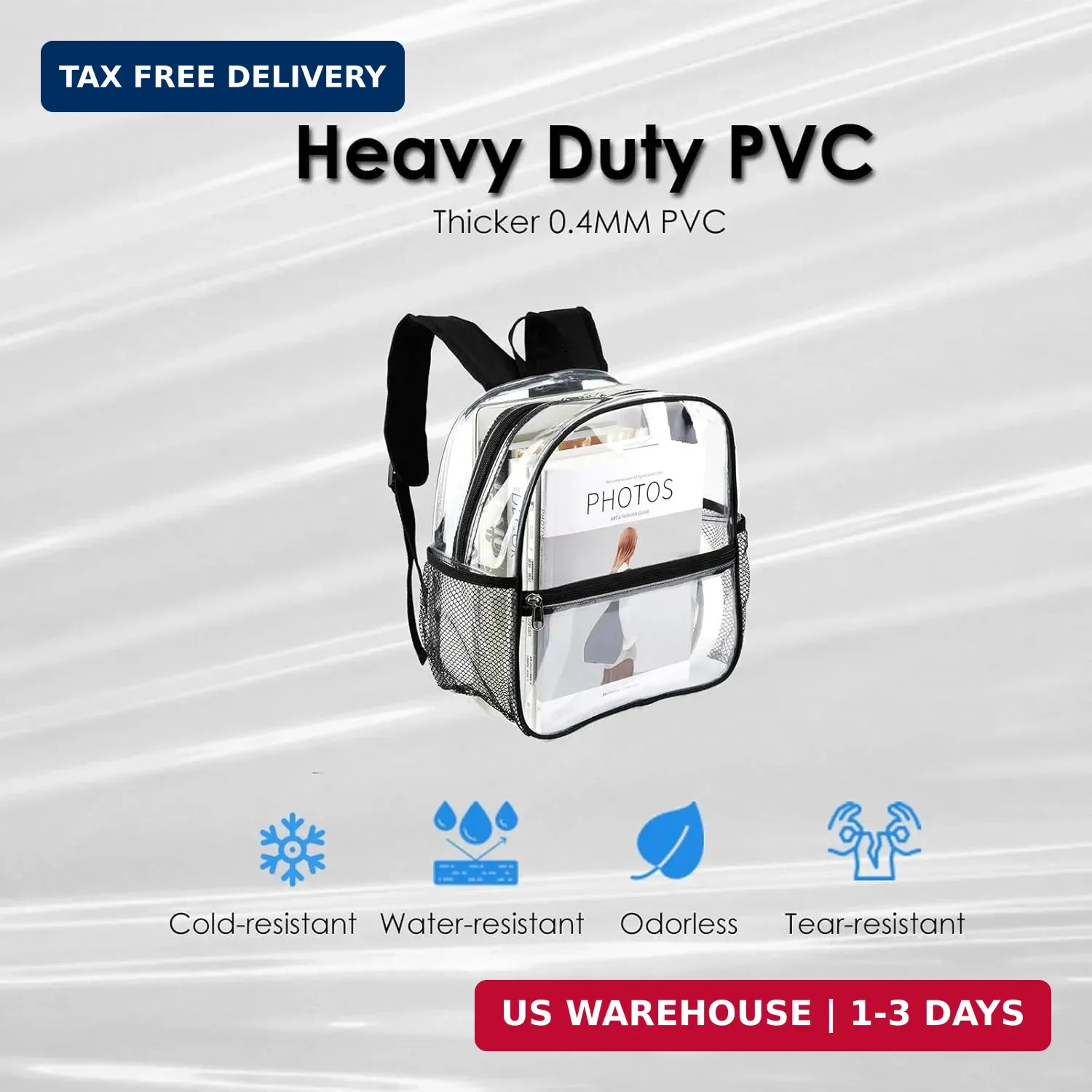 Keepcross Stadium Approved Clear Backpack 12x6x12 – Mini Clear Bag for Stadium E