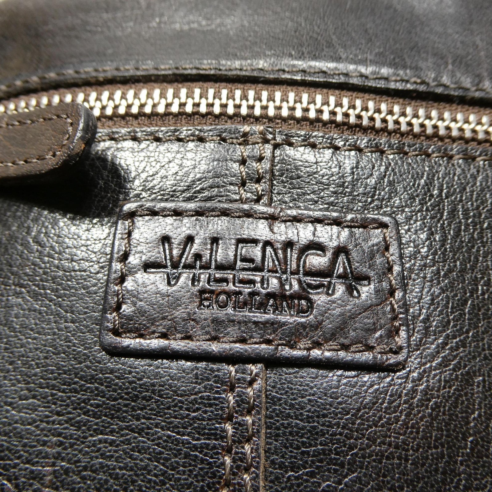 VLENCA Leather Crossbody Messenger Bag Mens Small Brown Lined Organizer Pockets