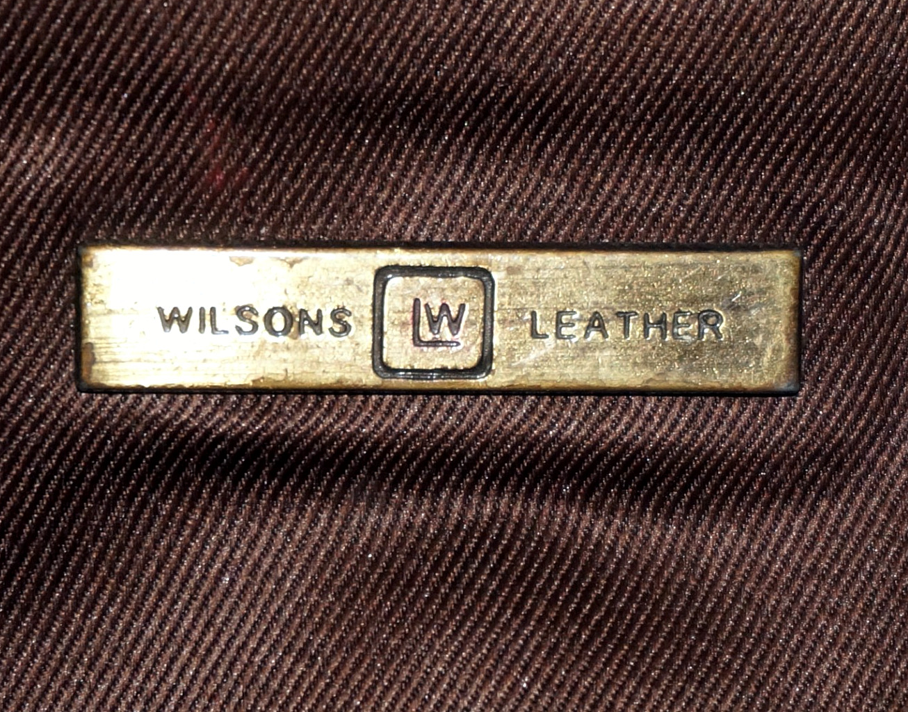 Vintage WILSONS LEATHER Dark Brown Leather Crossbody Bag 15×11 *WEAR