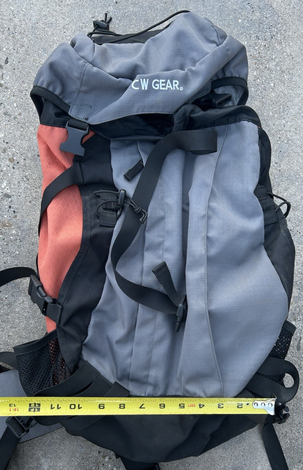 CW Gear Backpack 35L to 40L Outdoor Pack Wilderness Hiking Gear Daypack Grey