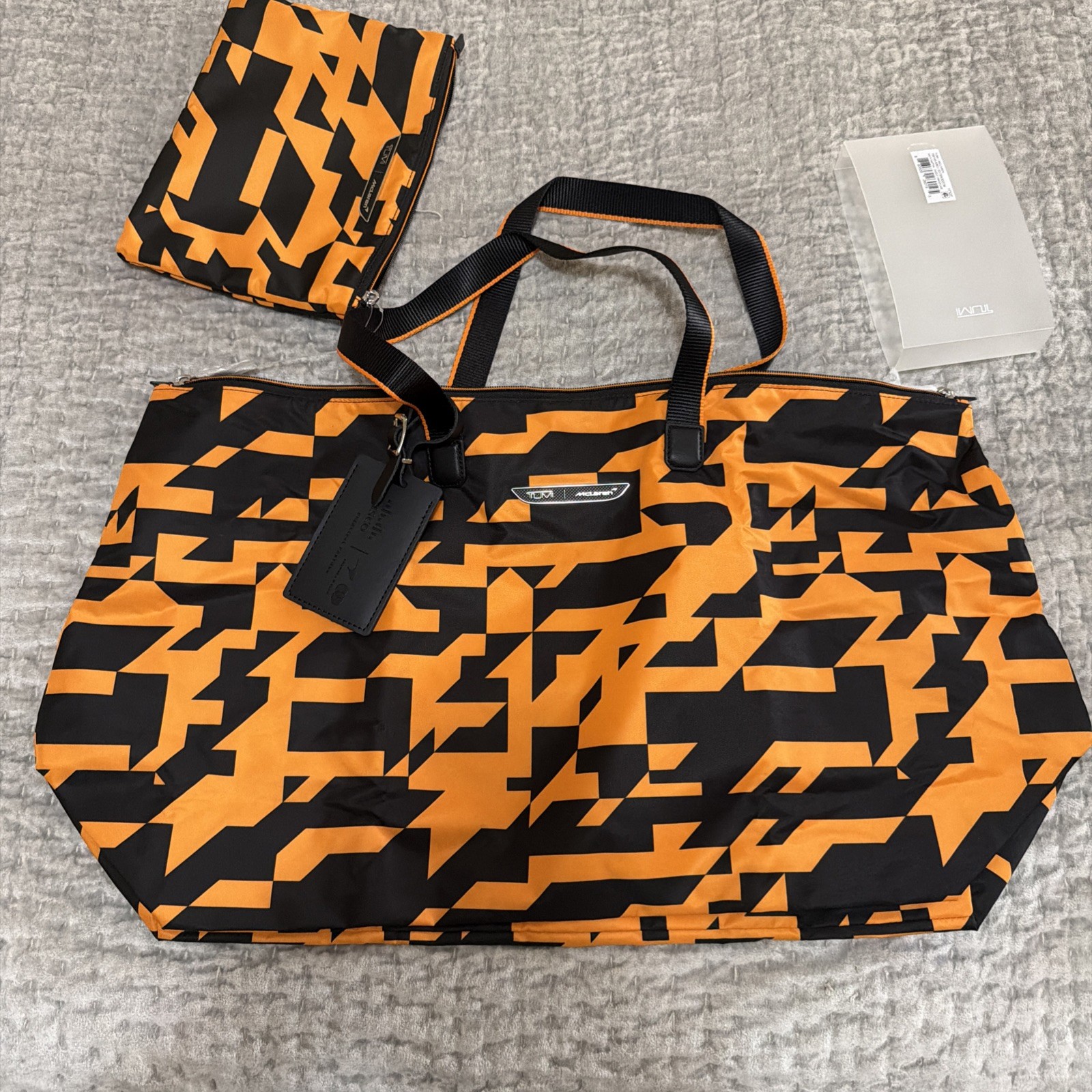 McLaren TUMI collaboration just-in-case tote