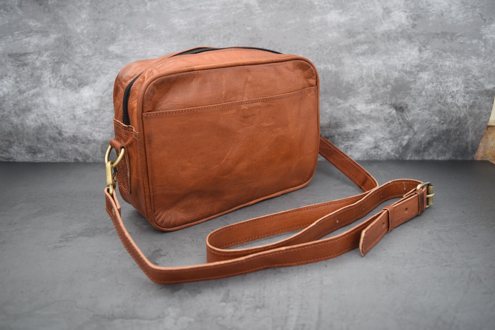 Crossbody Messenger Bag Vintage Leather Purse Handbag Satchel Sling Bags 10 In