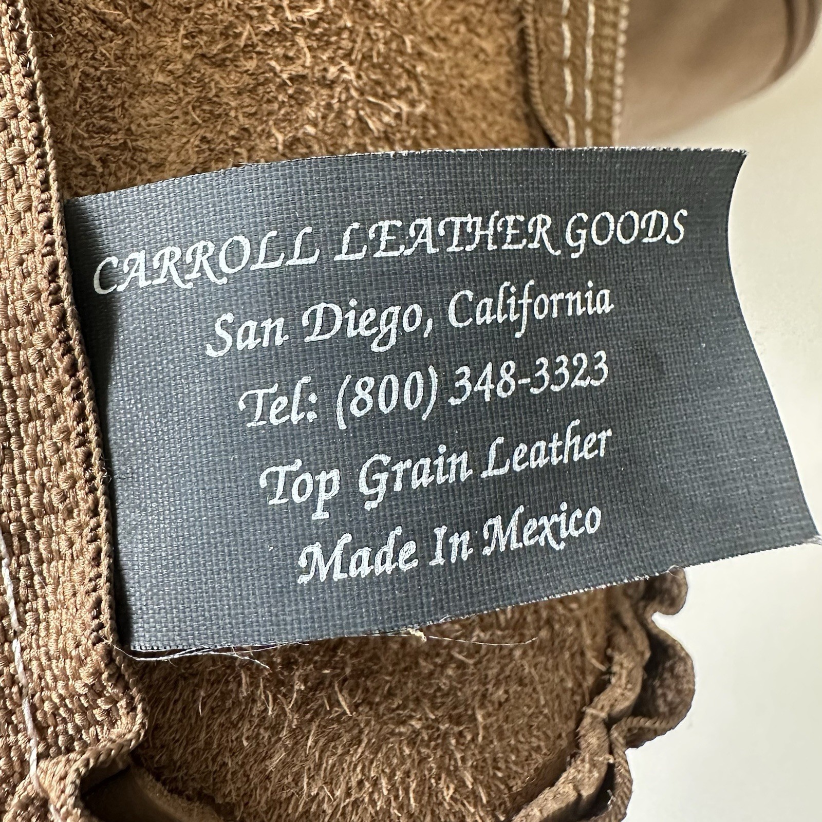 Handmade Mexico Vintage Carroll Top Grain Tan Leather Duffel Bag 22”x10”x12”