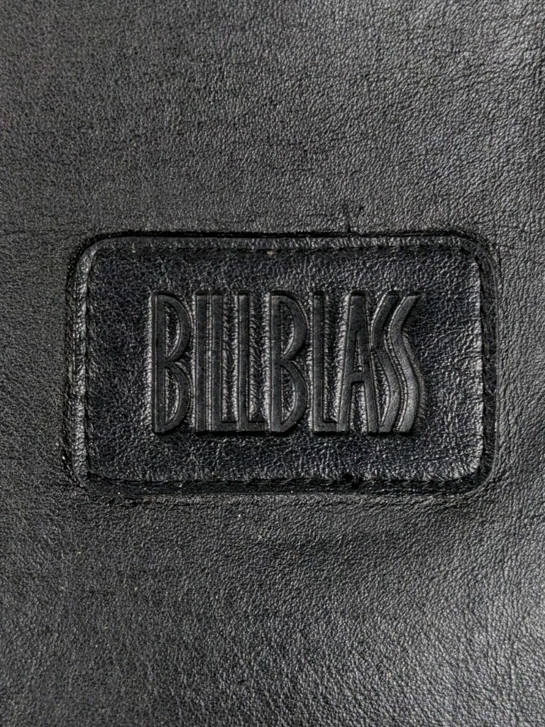 BILL BLASS Black Leather Laptop Messenger Travel Briefcase Shoulder Bag VTG