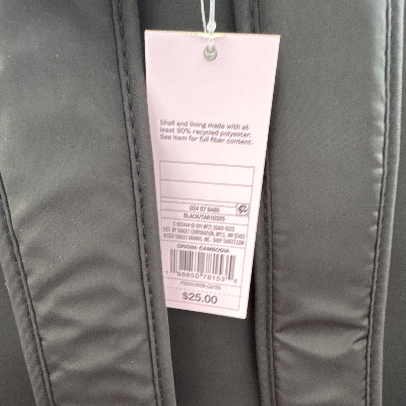 Wild Fable Black Solid Backpack with Front Zip Pocket, Zip Closure