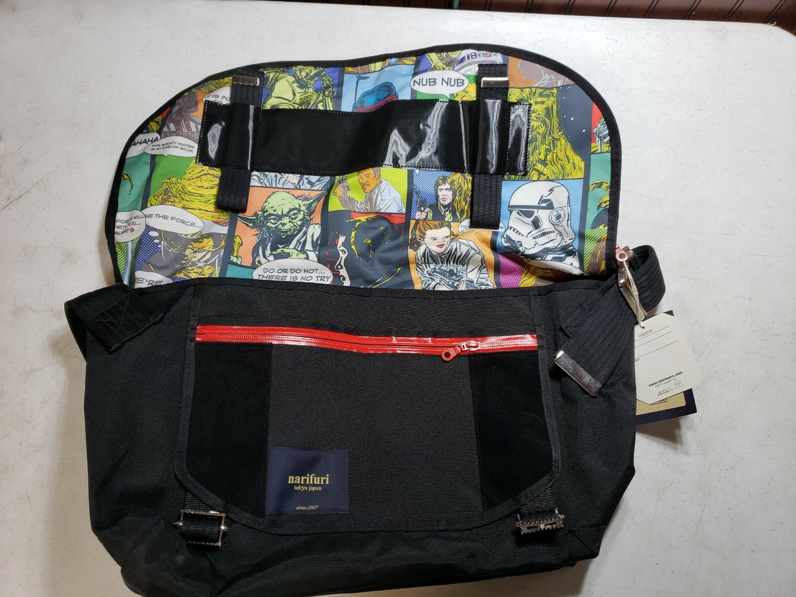 New Narifuri Star Wars Messenger Tota Bag, Black NESW-02