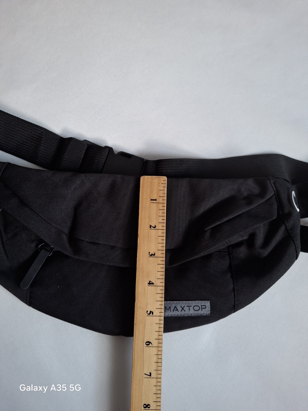 MAXTOP Fanny Pack Unisex Multiple Compartments 4 Pockets Black