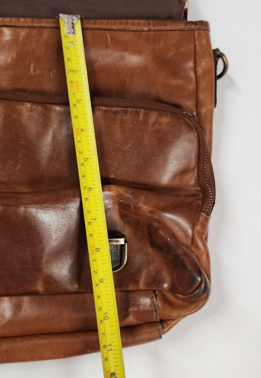 Wilsons Leather Camel Brown Messenger Laptop Computer Bag Briefcase