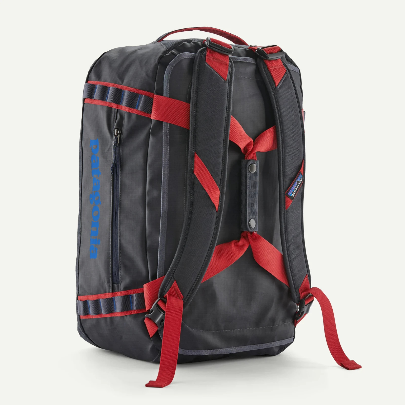 Patagonia Black Hole Duffel 40L Smolder Blue w/Amanita Red No Import Fees