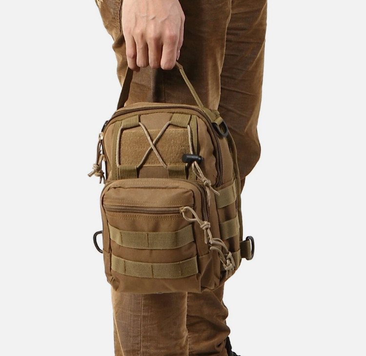 Outdoor Mens Backpack Tactical Sling Shoulder Bag Molle Travel Chest Pack Hiking