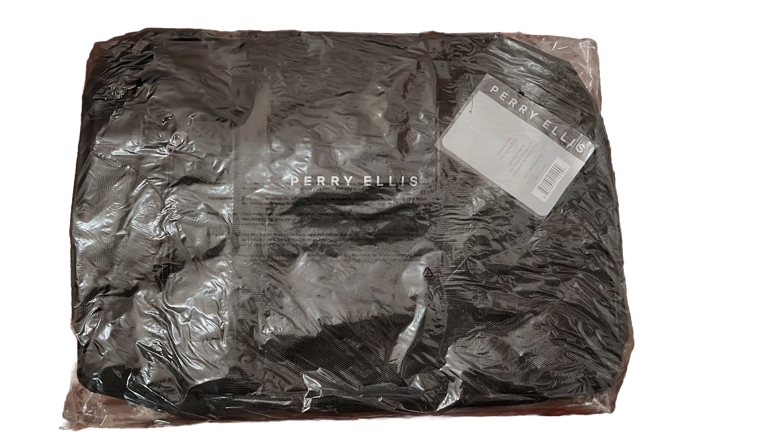 Perry Ellis-“Black Duffle Gym Bag”- Travel Luggage Carry On-(NEW WITH TAGS)