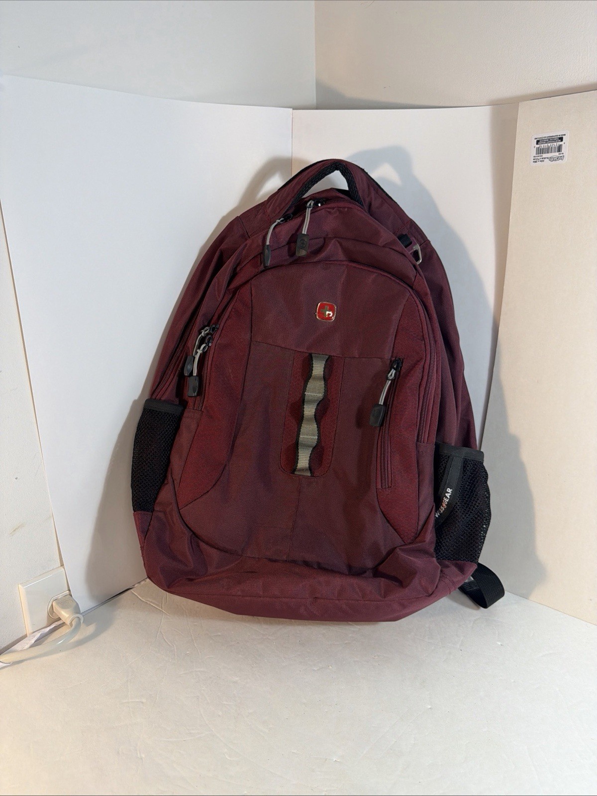 SwissGear Backpack Burgundy Laptop School Travel Bag Multiple Pockets
