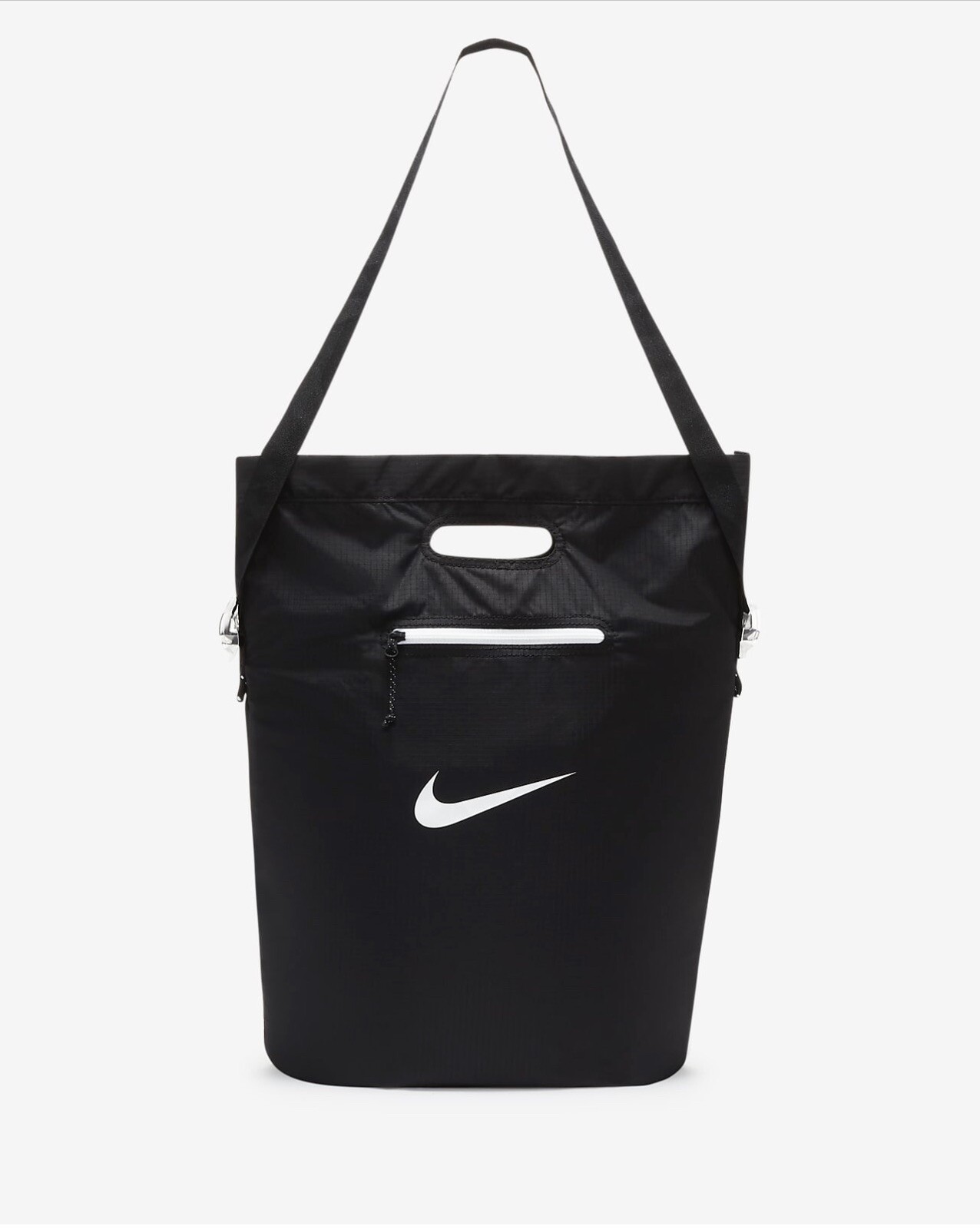 Nike Stash Tote Bag Sports Travel Packable Storage Black White New DD1357 010