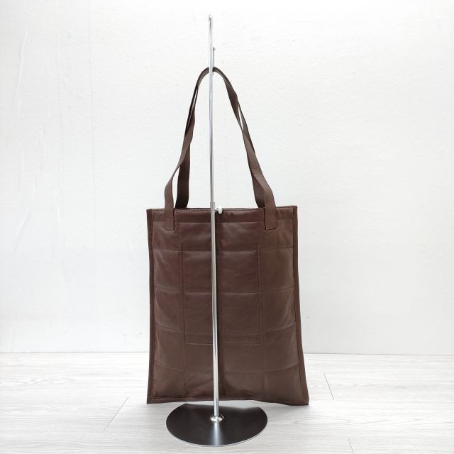 YOKE 22AW new goods QUILTED LEATHER TOTE BAG sheepskin Tote Bag Brown 3-0523G◎