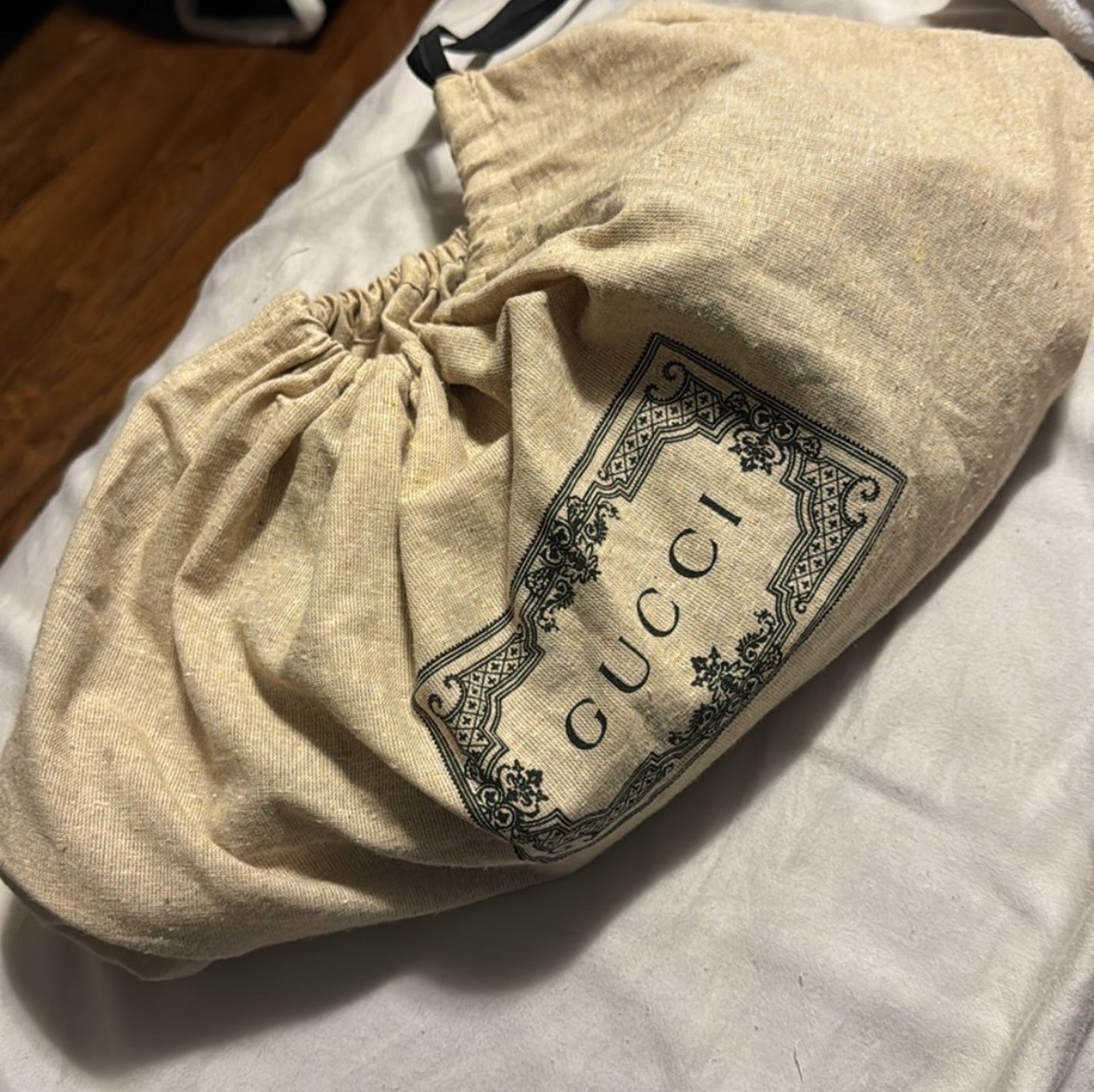 Gucci Soft GG Supreme Monogram Web Belt Bag Black Grey NEW
